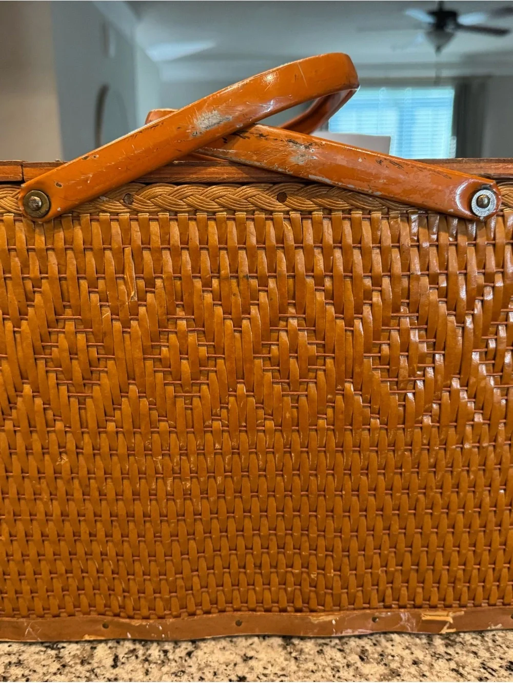 Vintage 1940’s Red-Man picnic basket